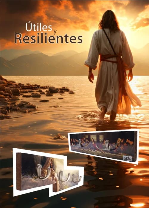 Percheros decorativos útiles y resilientes, con mensajes de fe y esperanza