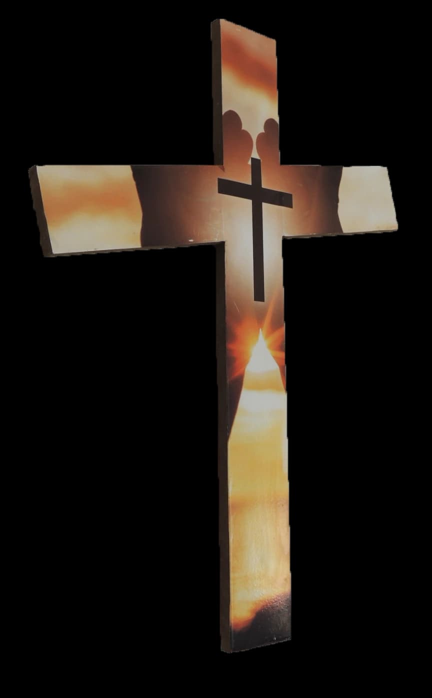 Cruz Decorativa Manos en Oración — vista 2
