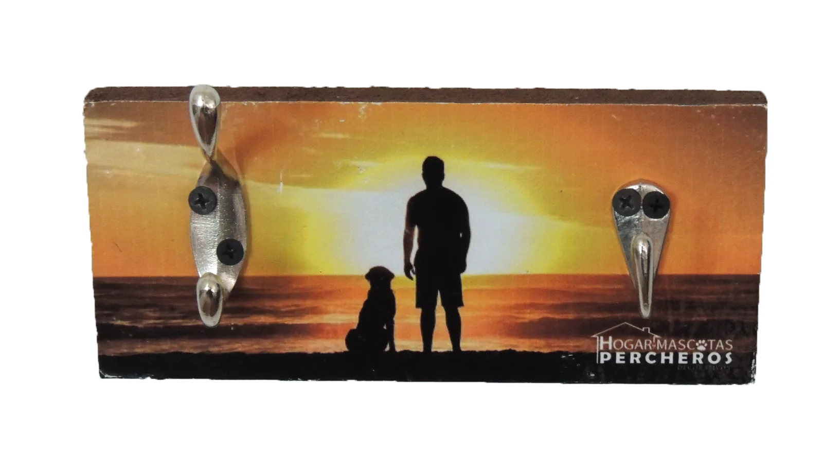 Perchero Atardecer en la Playa Mascota y Dueño