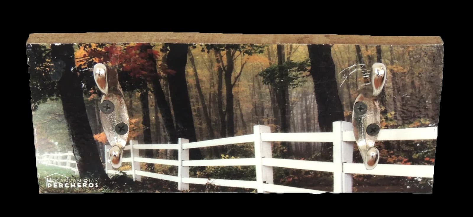 Perchero Cerca Blanca en el Bosque
