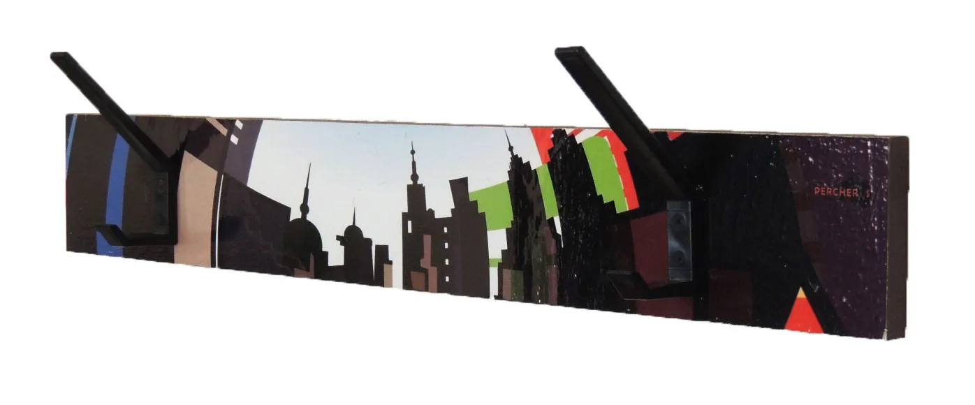 Perchero Ciudad Paisaje Abstracto — vista 3