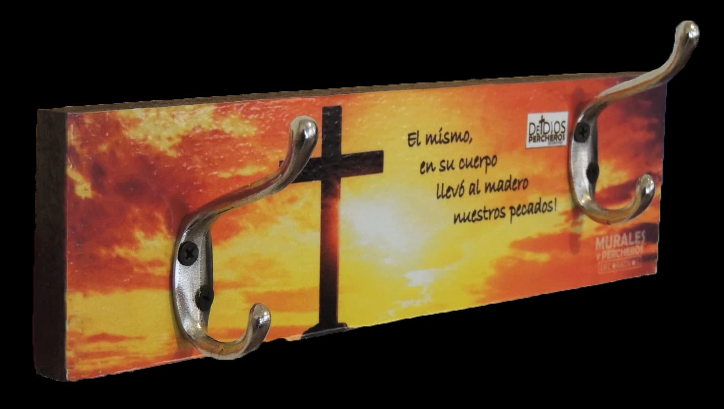 Perchero Cruz al Madero Nuestros Pecados — vista 2