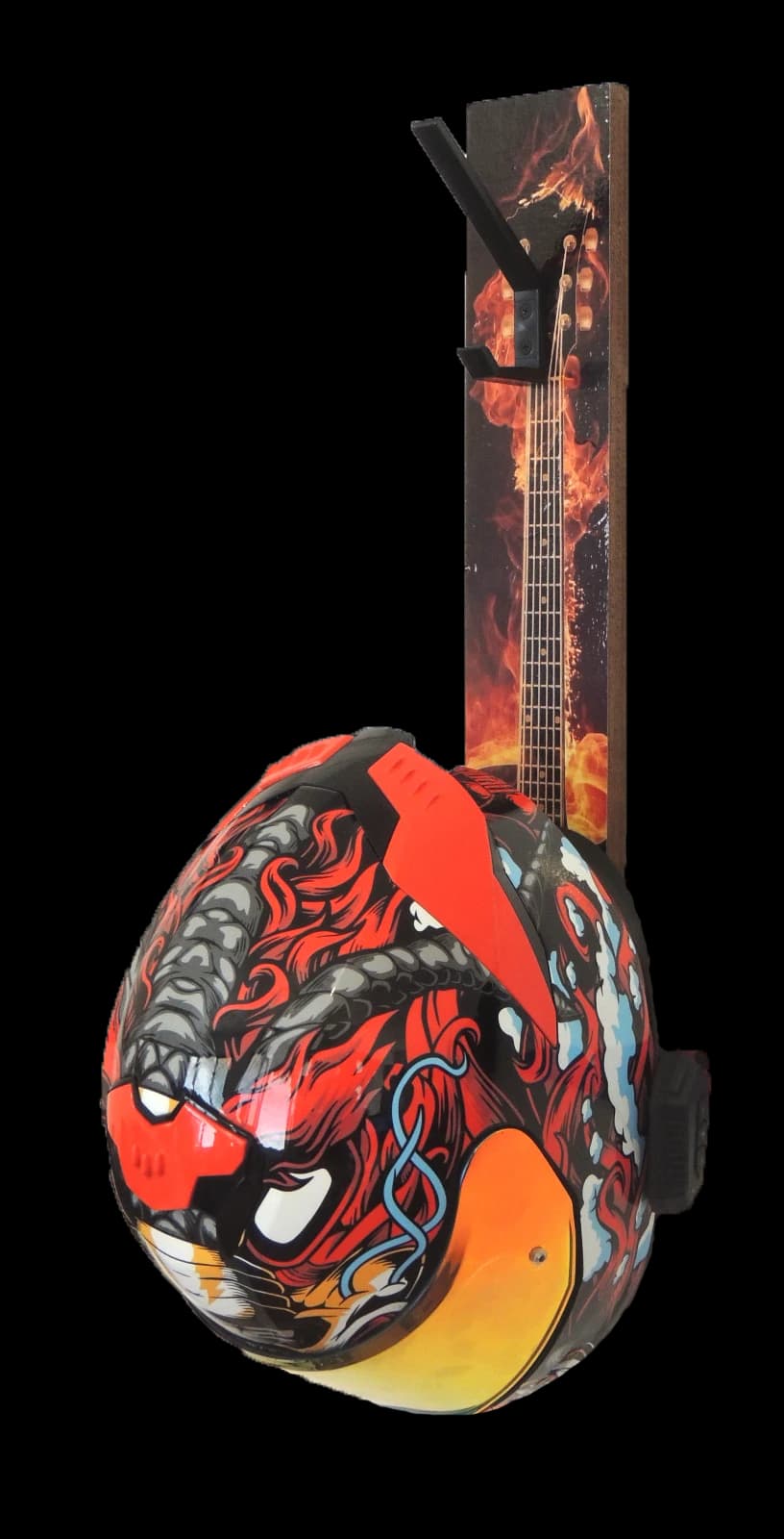 Perchero Guitarra en Llamas — vista 5