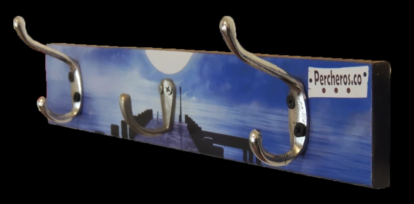Perchero Muelle Paisaje Azul — vista 3