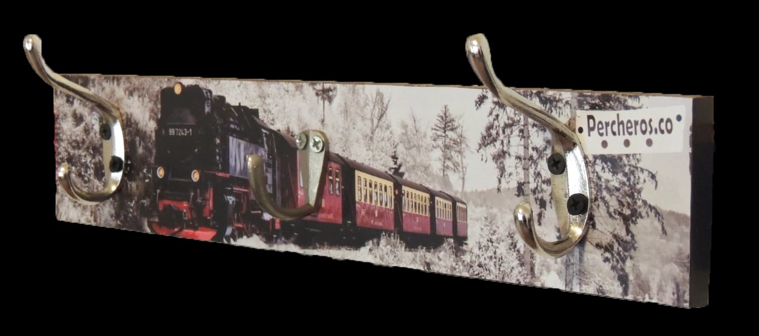Perchero Tren en Época de Nieve — vista 3