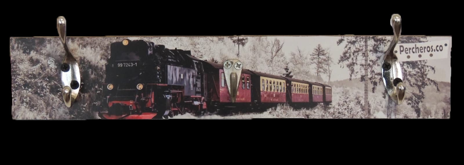 Perchero Tren en Época de Nieve