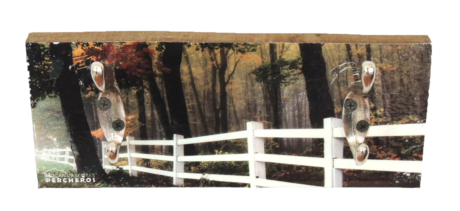 Perchero Cerca Blanca en el Bosque
