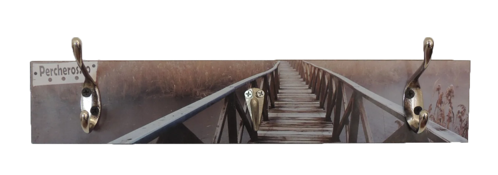 Perchero Puente de Madera en el Pantano