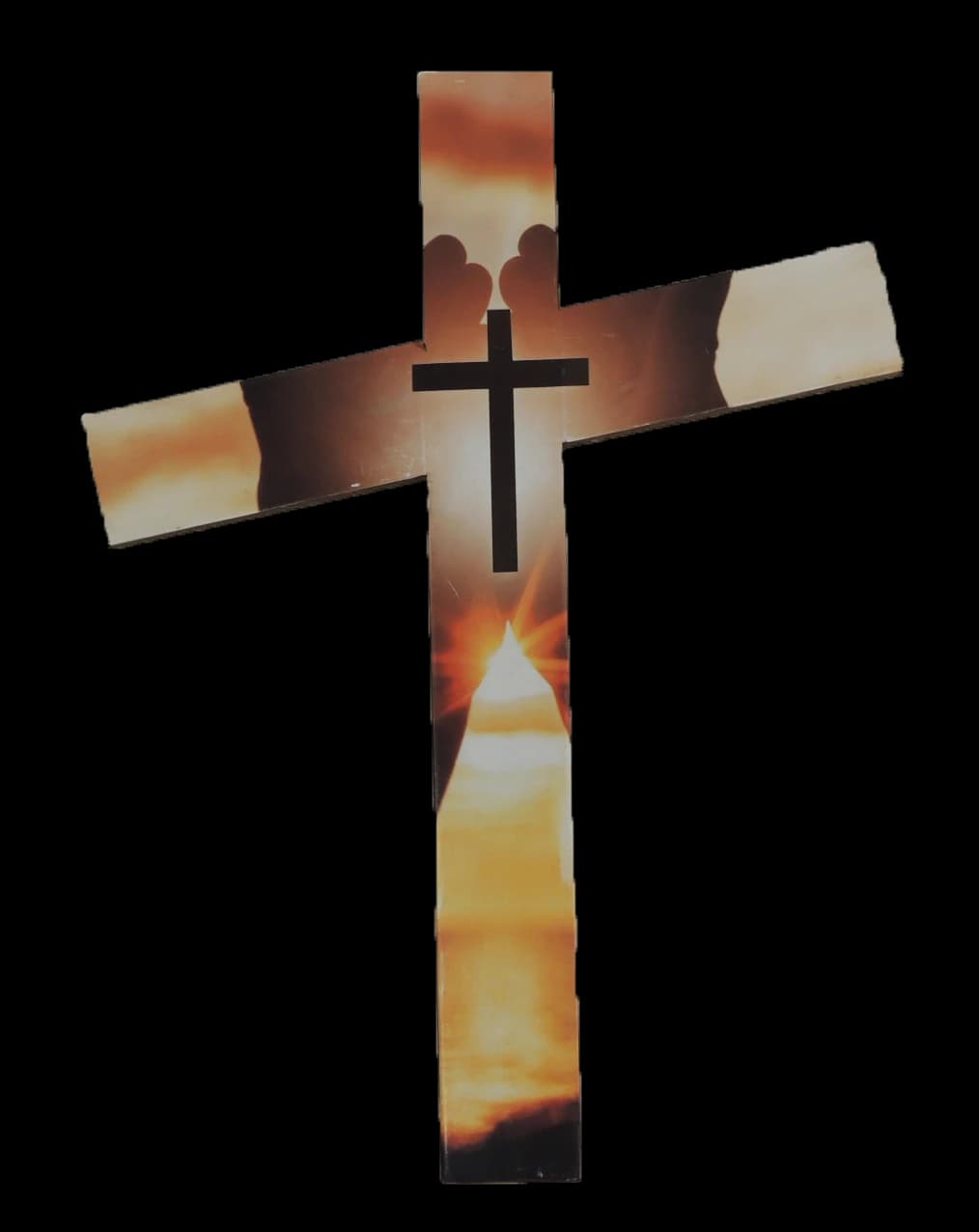Cruz Decorativa Manos en Oración